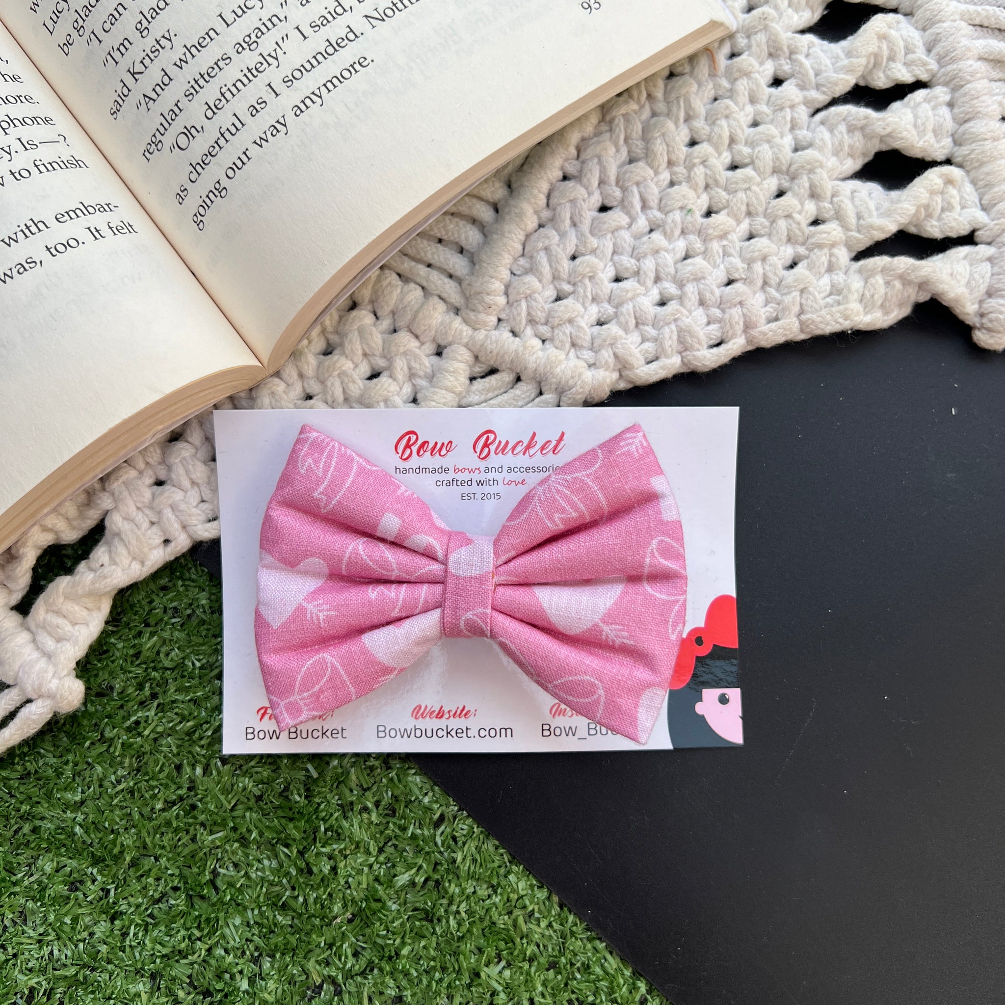 Love bow clip - Size - 3"