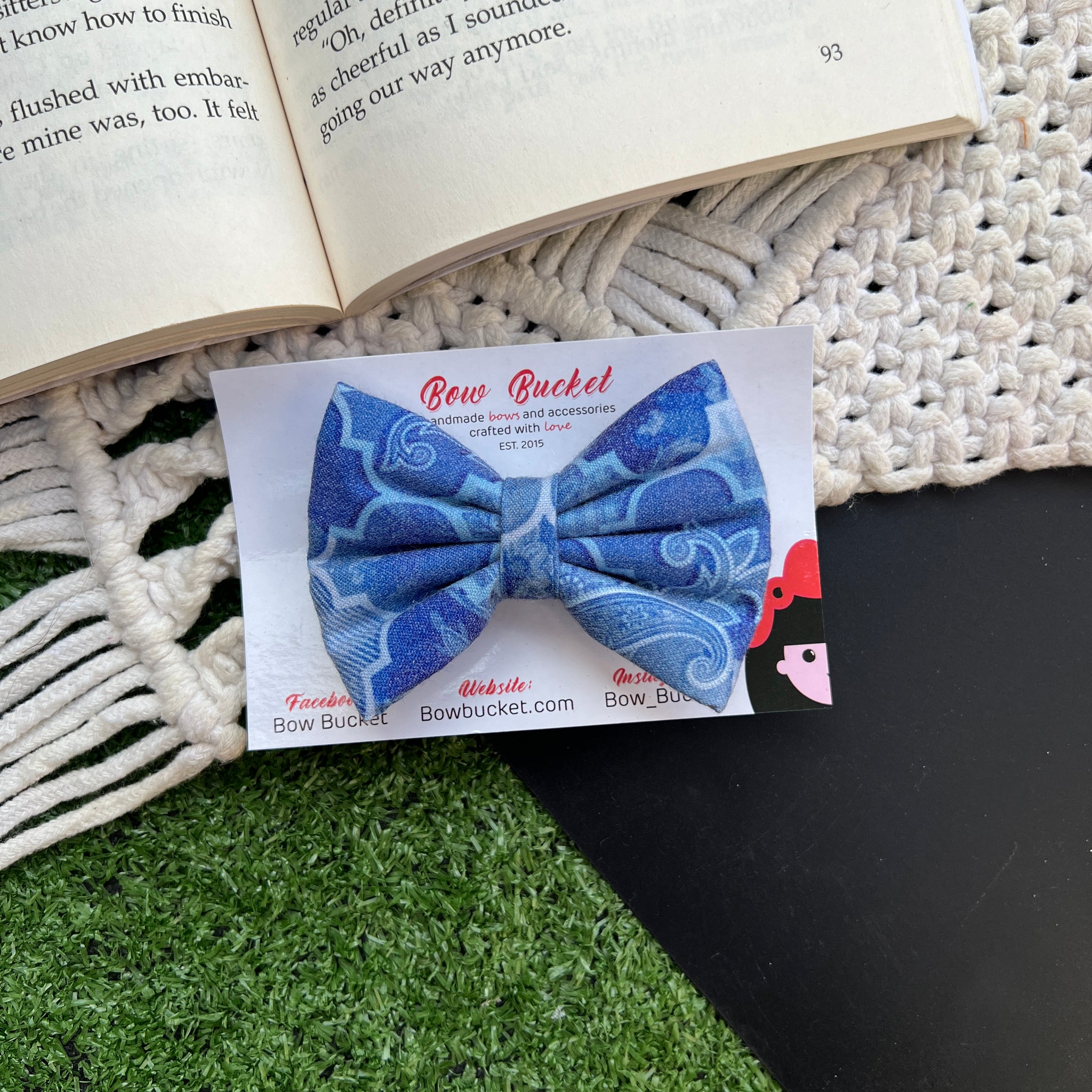 Indigo bow Clip