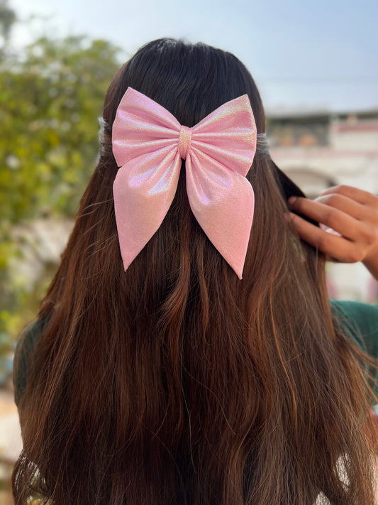 Pink Bow Clip