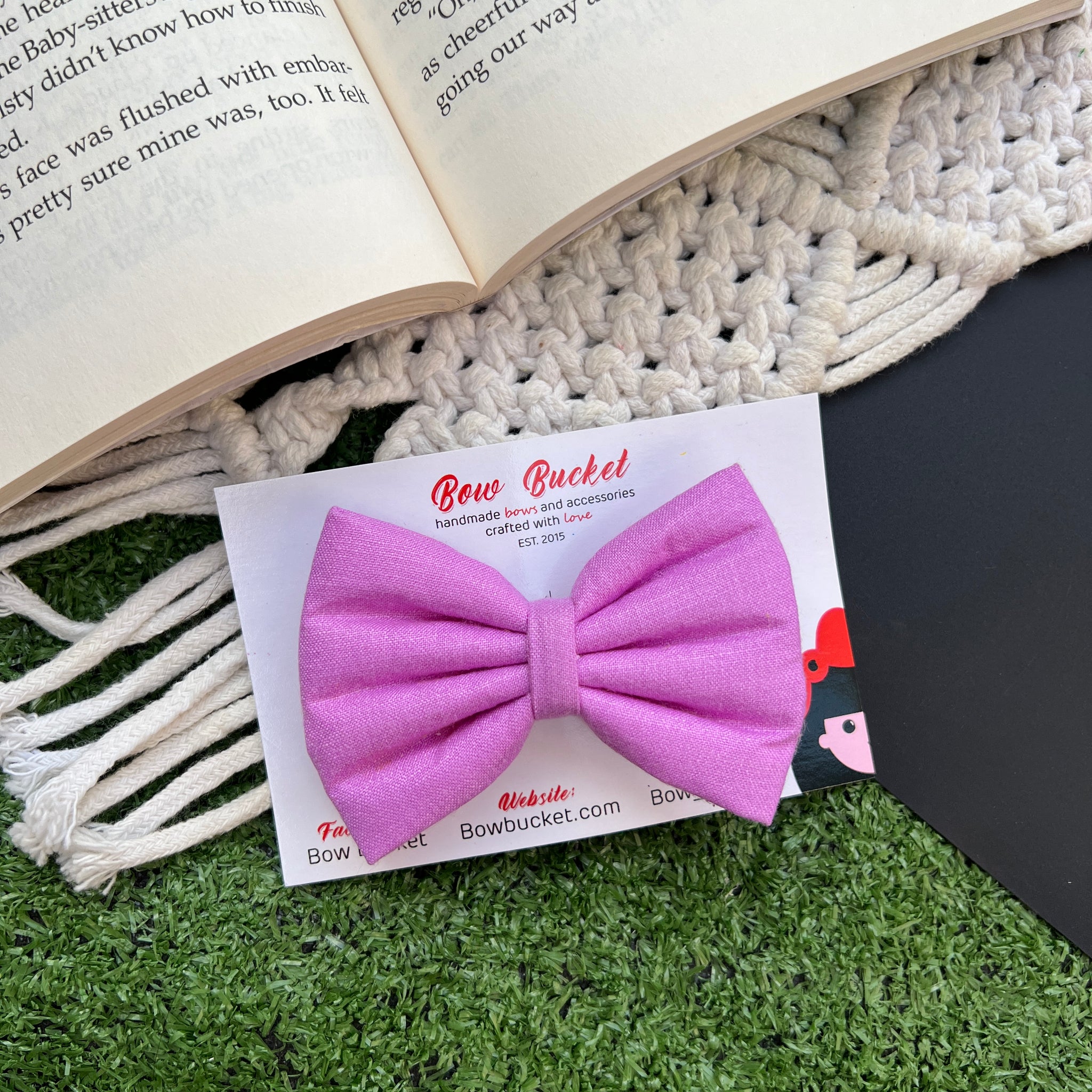 Lavender bow clip