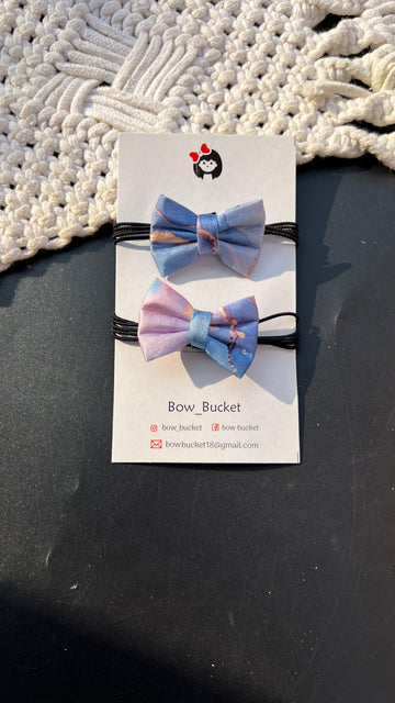 blue lagom Bow rubberband pair