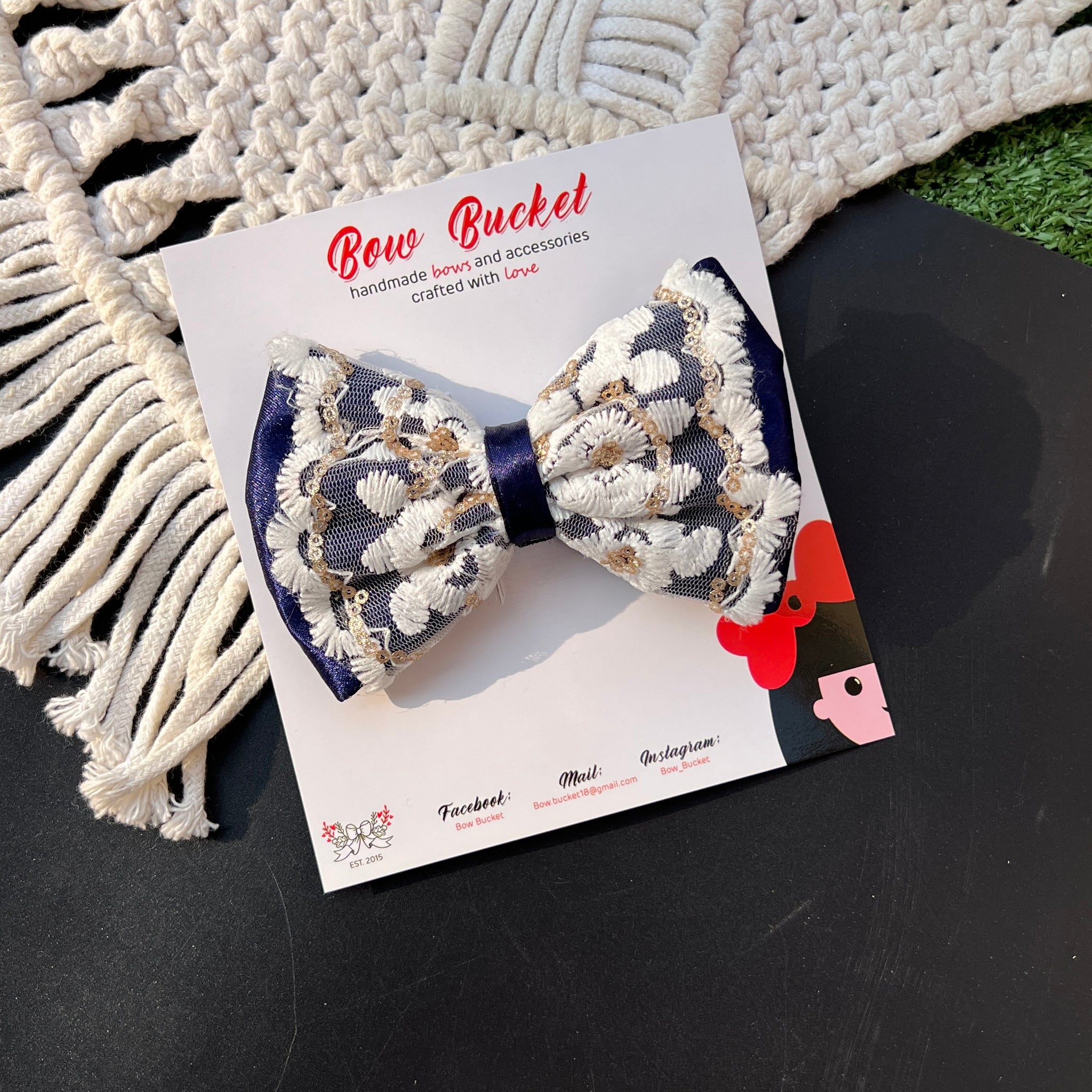 Silk Lace Bow Clip