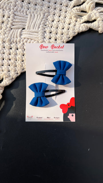 royal Blue micro bow clip