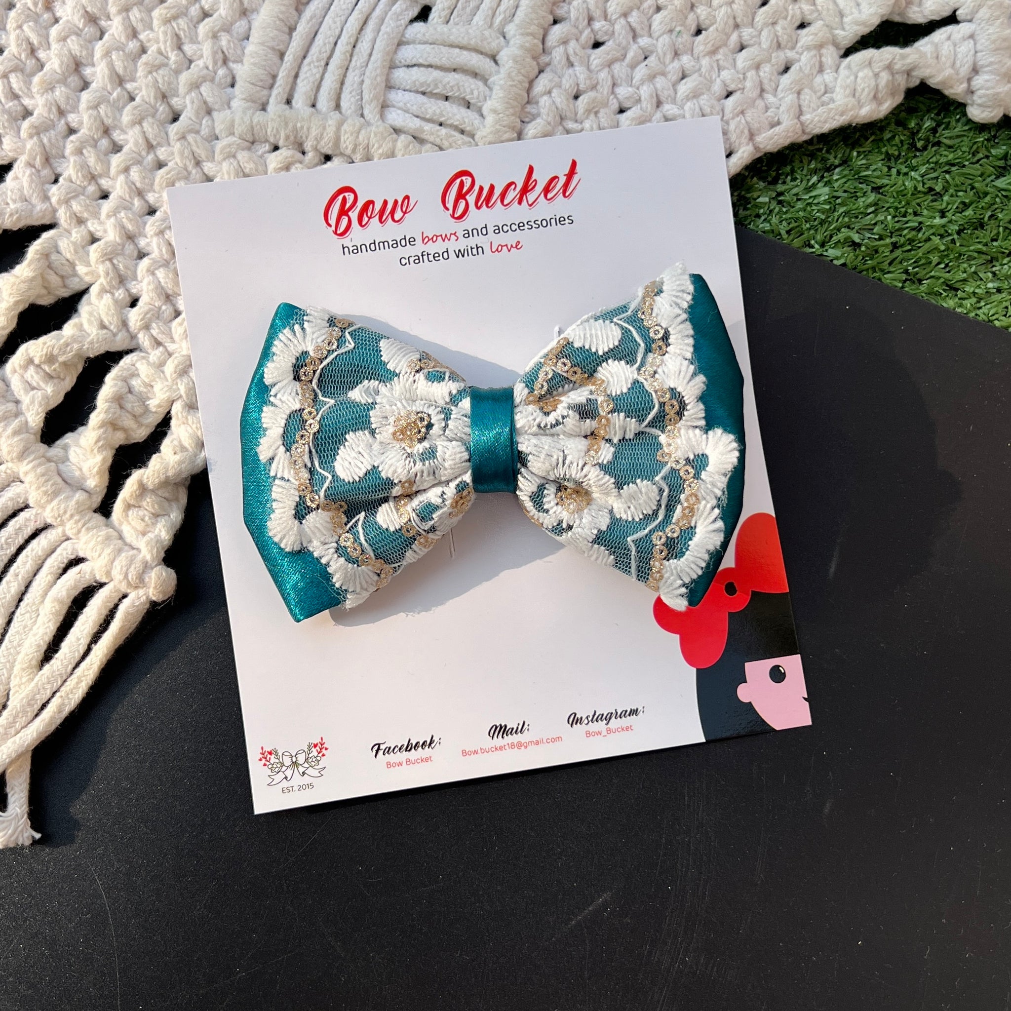Lace Aura Bow Clip